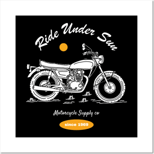 Vintage motorcycle Posters and Art